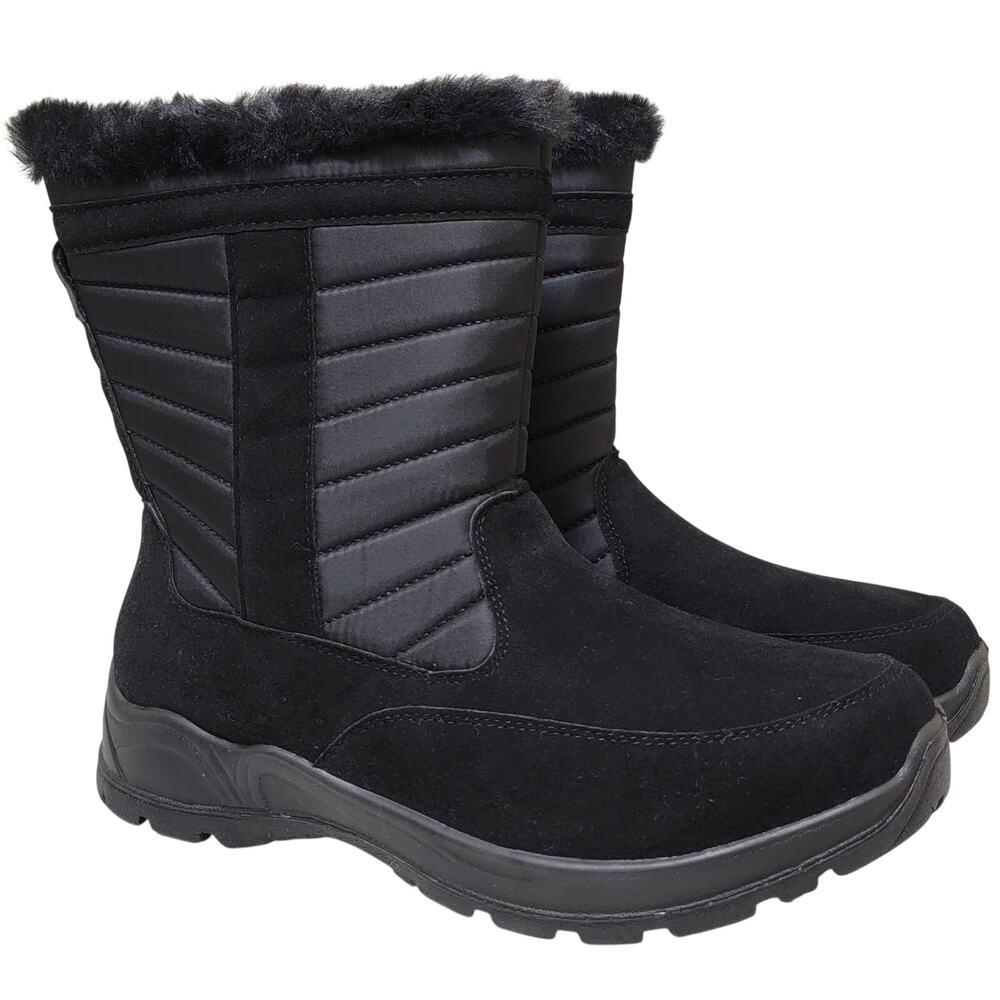 Easy Street Women Frazer Waterproof Mid-Calf Puffy Boots Size US 8WW Black - Picture 1 of 5